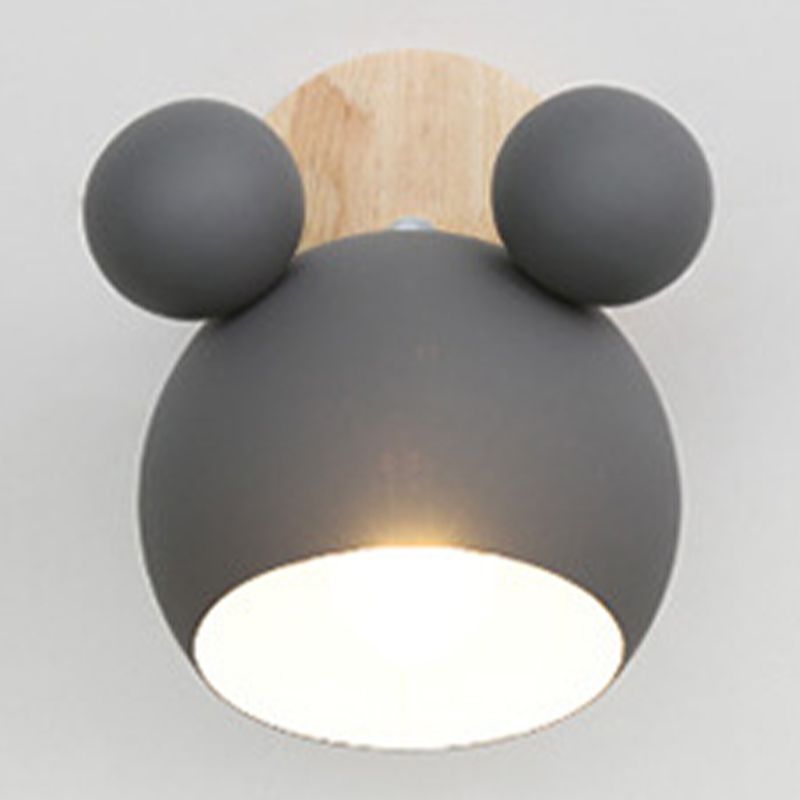 Modern Bear Shape Wall Sconce Lights 1 Light Wall Light for Living Room