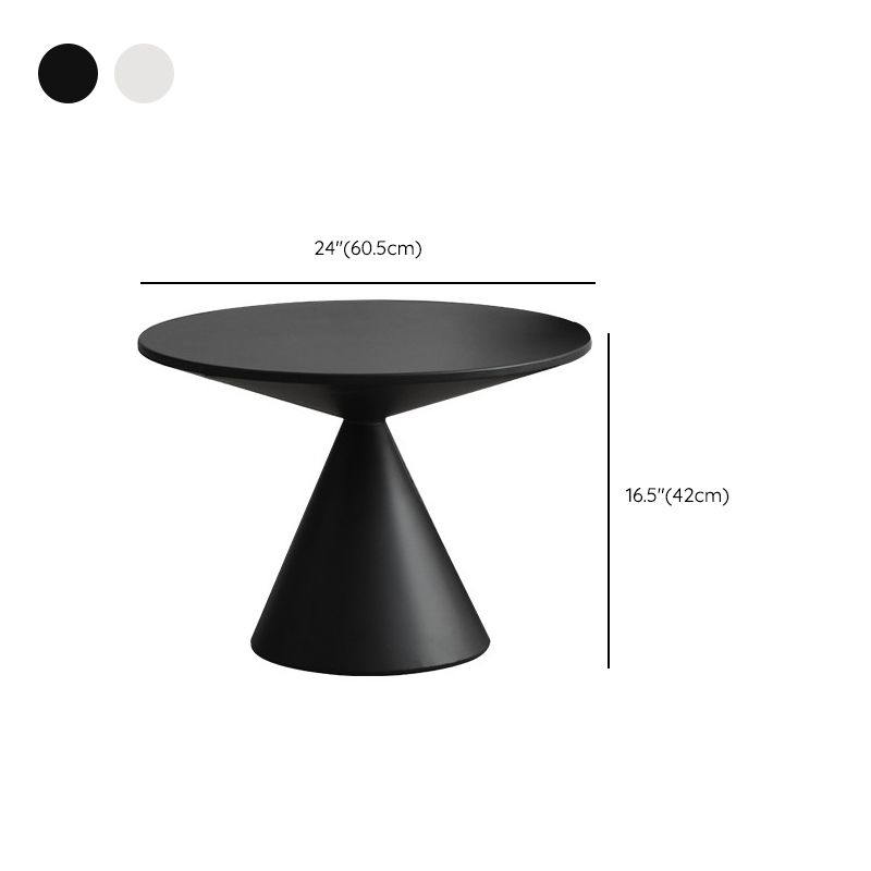 Contemporary Corner Table Metal Round Pedestal Side End Table