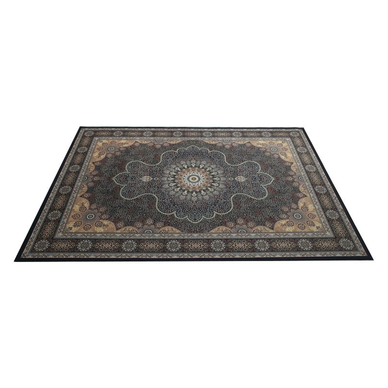 Alfombra de estampado de baldosas marroquí tradicional alfombra resistente a manchas de alfombra de poliéster para sala de estar para sala de estar