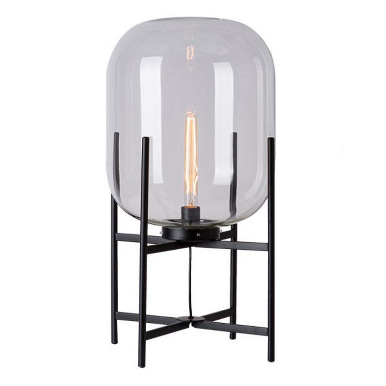 Ultramoderne eenvoud vat tafellamp glas nachtkastje lamp voor slaapkamer