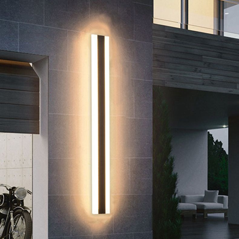 Luces de apliques de pared lineal contemporánea 1 Light Light Light Accesorio con sombra acrílica