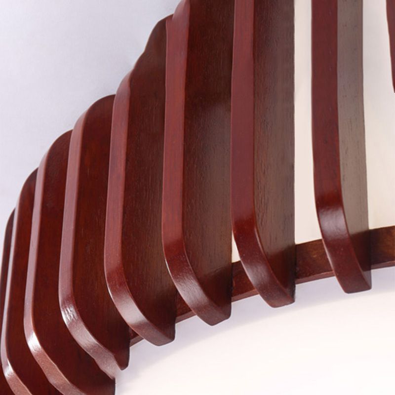 Tambour Flush Mount Ceiling Lighting Fixture Asian 1-Light Flushmount Ceiling Lamp with Acrylic Shade