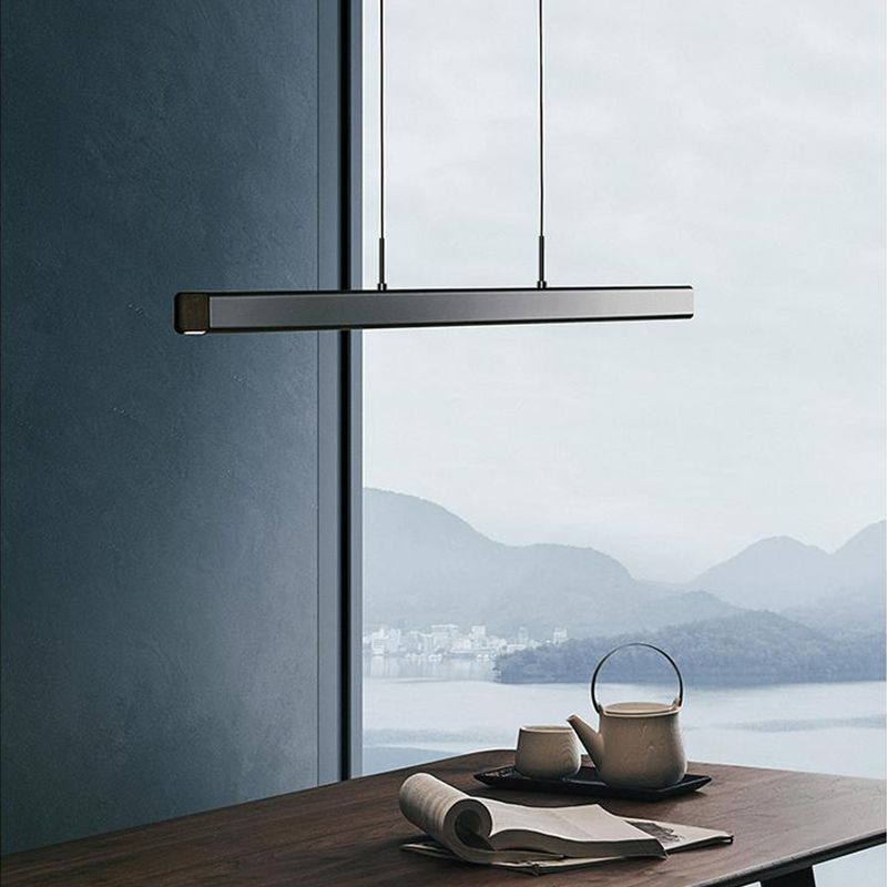 Moderno Led Light Light Light Comedor Lámpara colgante de rectángulo simple