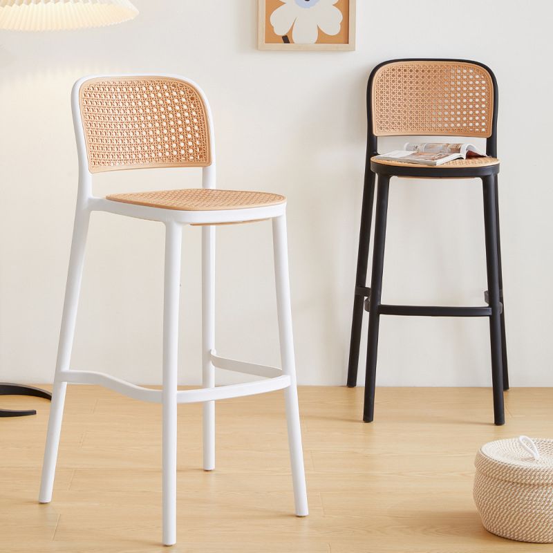 Scandinavian Counter Stool Plastic Furniture in Matte Finish for Indoor
