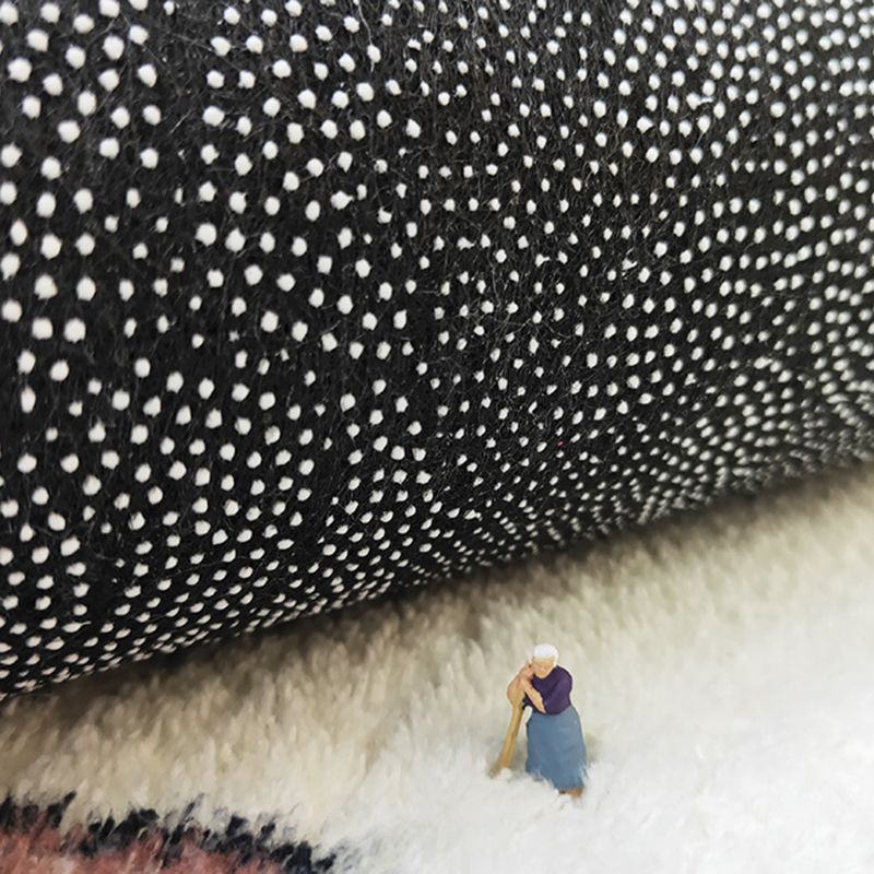 Nordic Area Carpet Polyester Contrast Panel Rug Sitting Room Non-Slip Backing Carpet