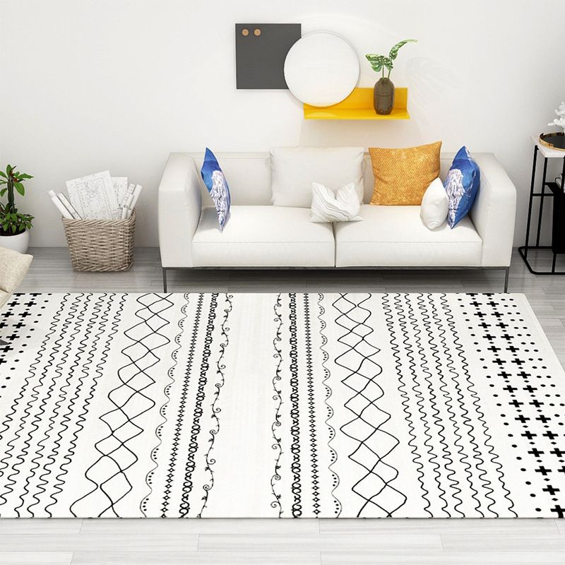 Tappeto marocchino fantasioso Multicolore Simmetrico GEOMETRY RESISTENTE RESISTENTE NON SLIP INCLIFABILE RAP