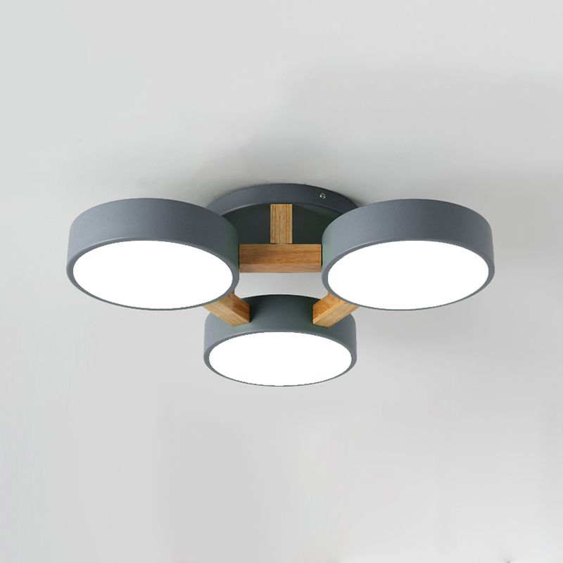 Plafonniers encastrés à LED multi-têtes, luminaire de plafond contemporain