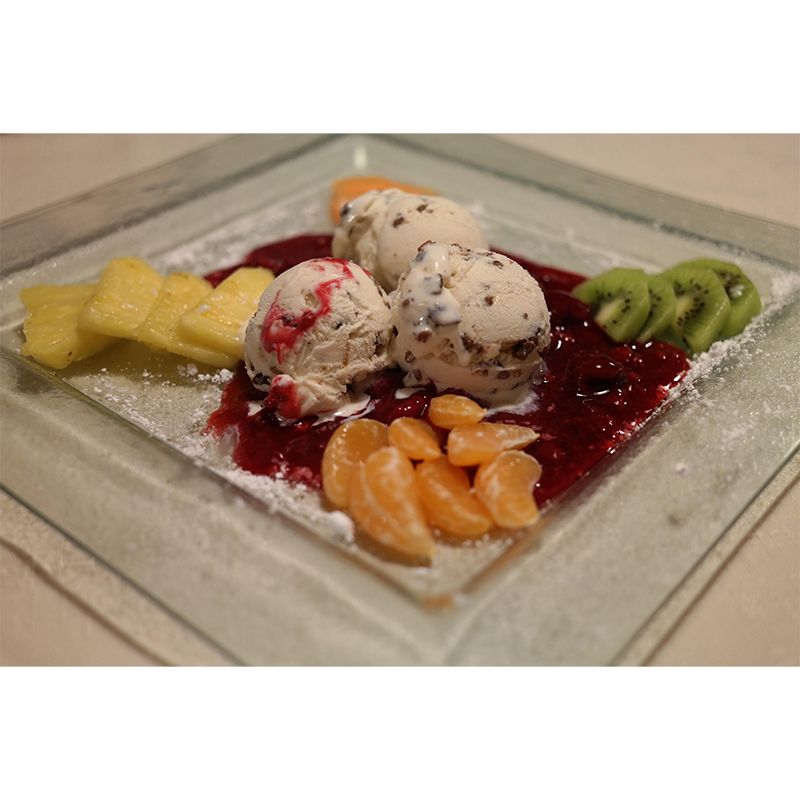 Ice Cream Mural Mildew Resistant Contemporary Wall Covering for Commercial Use