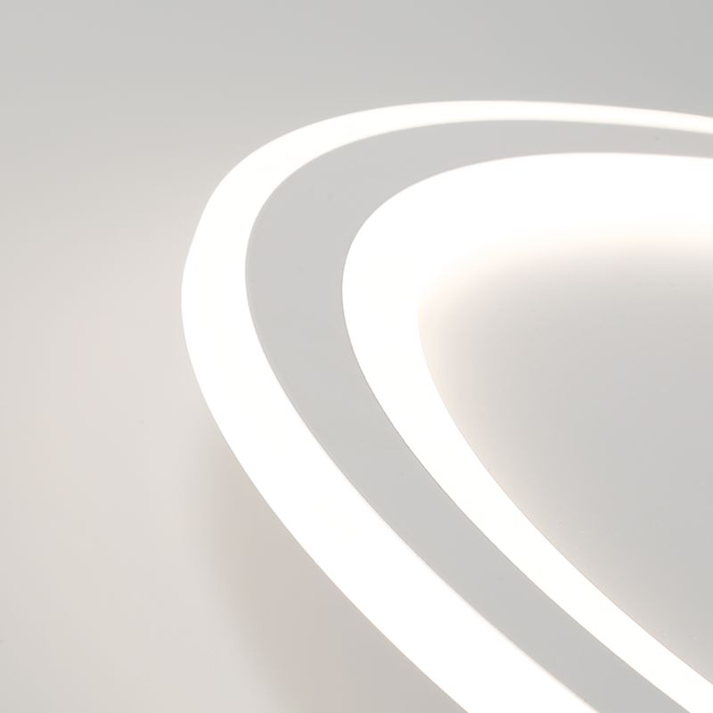 Rotonda Forma Soffitto Fissaggio Moderno Stile Metallo 1 Luce Soffitto Montato Light in bianco