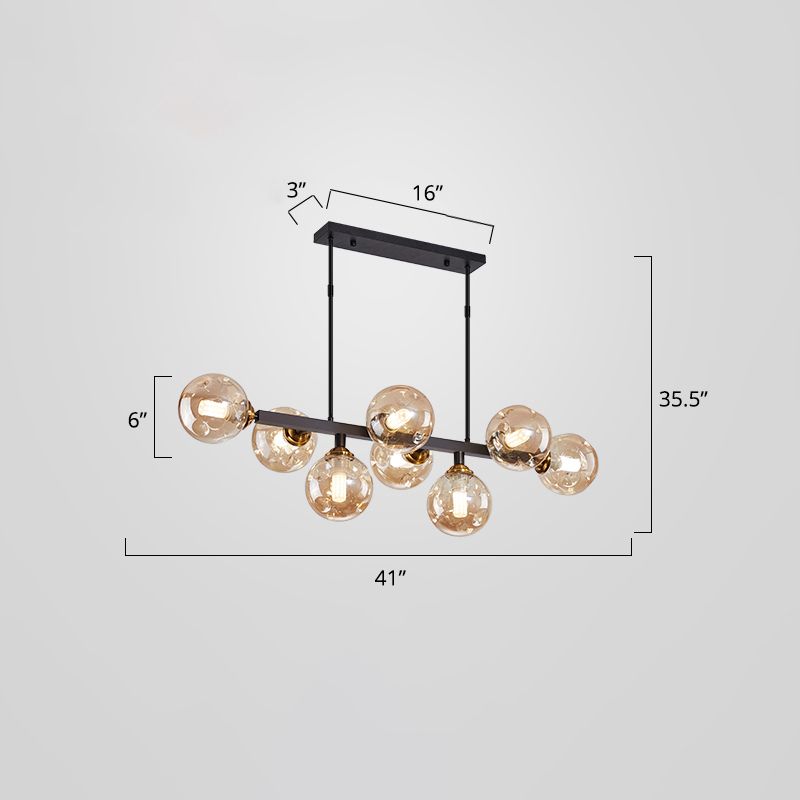 Bubbles Restaurant Island Pendant Light Glass Postmodernism Hanging Light Fixture