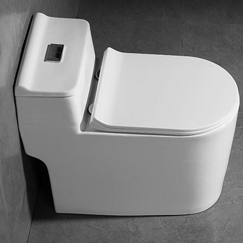 Traditional Cotton White Urine Toilet Siphon Jet Toilet Bowl with Toilet Seat