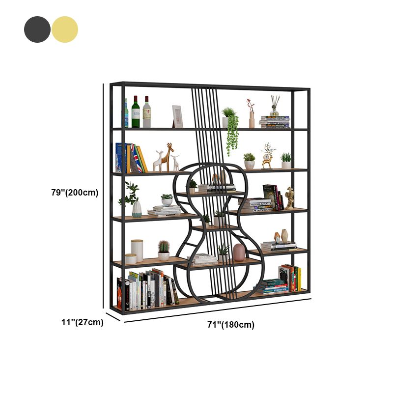 Glam Open Bookcase Bookshelf Shelves Included Bookcase with Rectangular Shelves 10.6" Wide