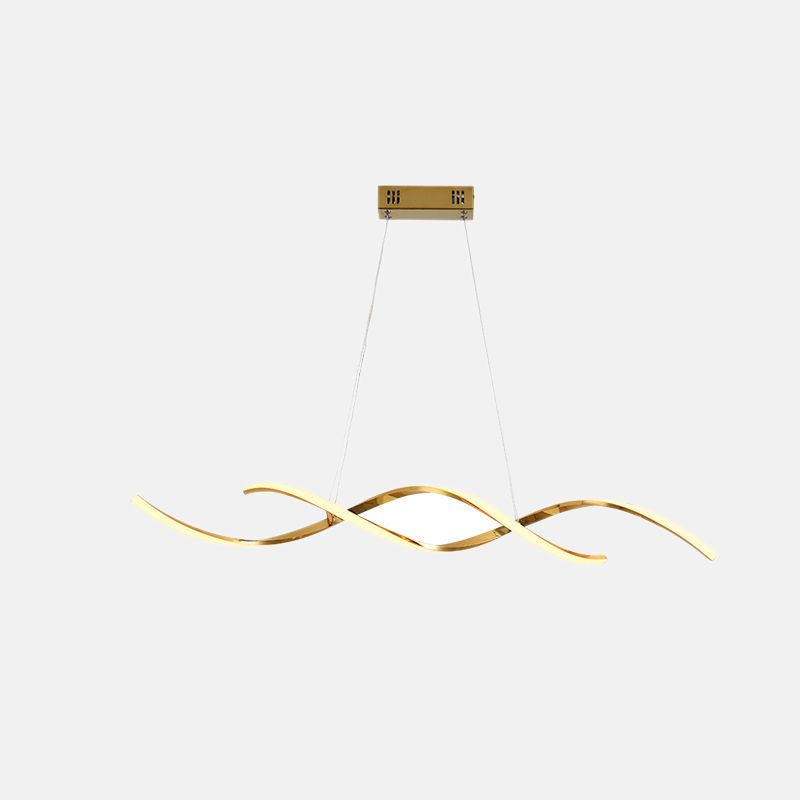 Stile contemporaneo in alluminio Luci appese a sospensione Linear Island Lighting Fun per sala da pranzo