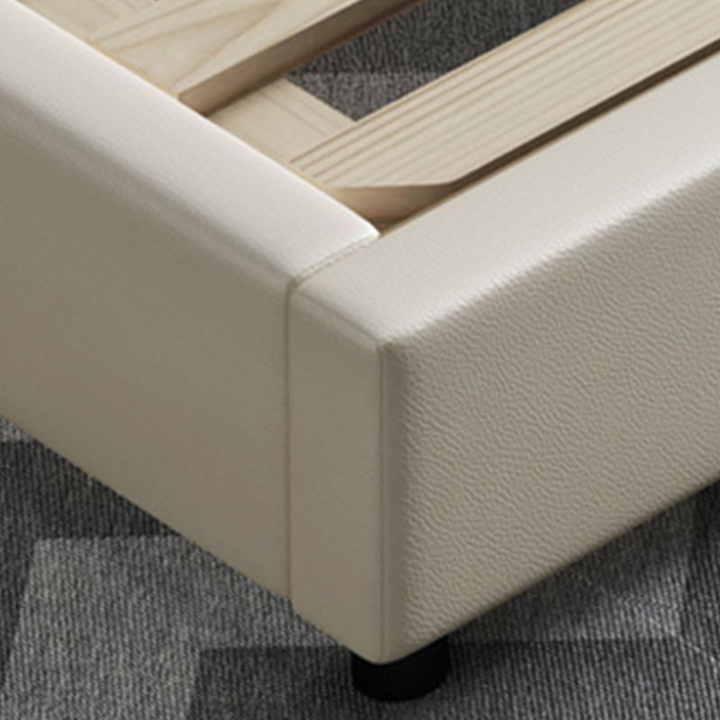 84.65 inch Wide Contemporary Bed Frame Solid Wood Bed with Headboard