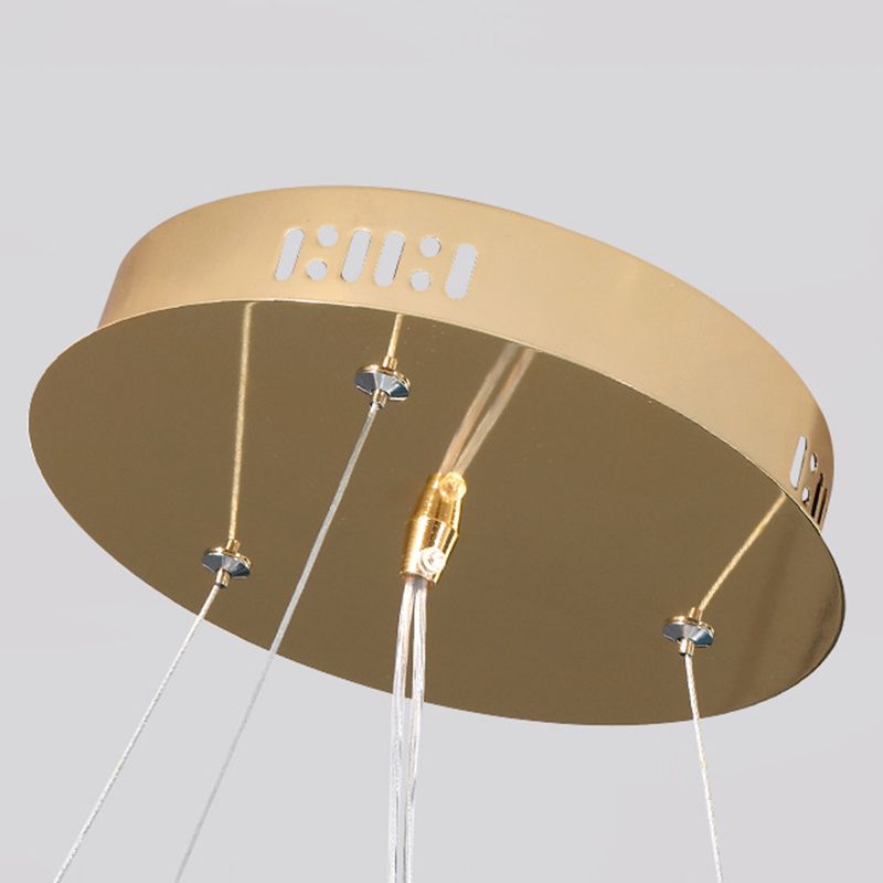 Goldene Wabenkronleuchter postmoderner minimalistischer LED -Metallhängelicht für Wohnzimmer