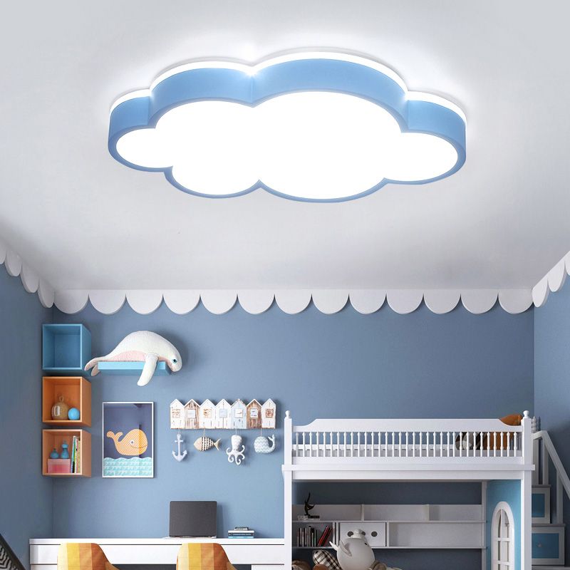 LED Bedroom Flush Ceiling Light Nordic Style Flush Mount Ceiling Light with Cloud Acrylic Shade