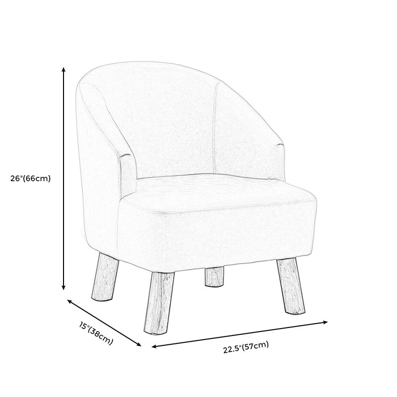 Barrel Chair 22.44" L x 14.96" W x 25.98" H Barrel Accent Chair for Living Room