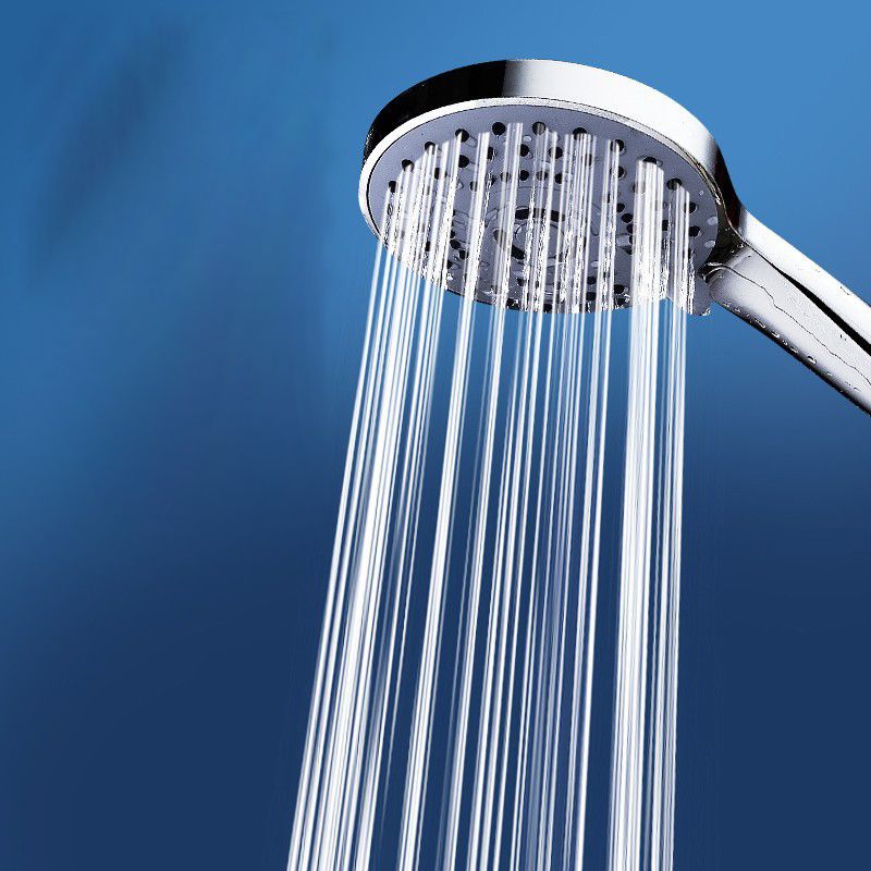 Modern Plastic Shower Head Round Handheld Shower Head with Adjustable Water Flow