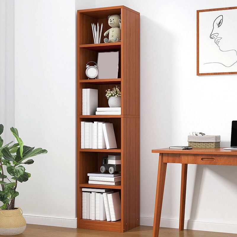 Modern Corner Wooden Shelf Bookcase Closed Back Book Shelf for Study Room