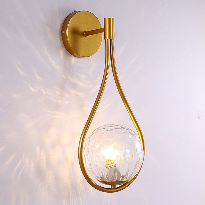 Contemporary Droplet Wall Mounted Lights Milk Glass Wall Mounted Lamp for Restaurant