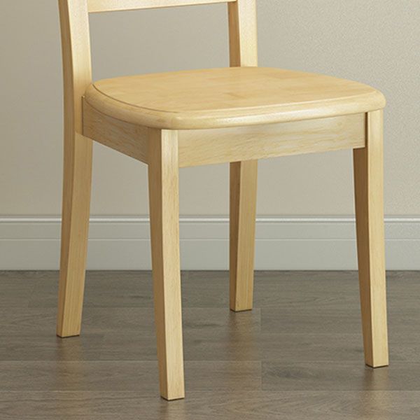 Modern Dining Chair Armless Chair with Wooden Legs for Kitchen