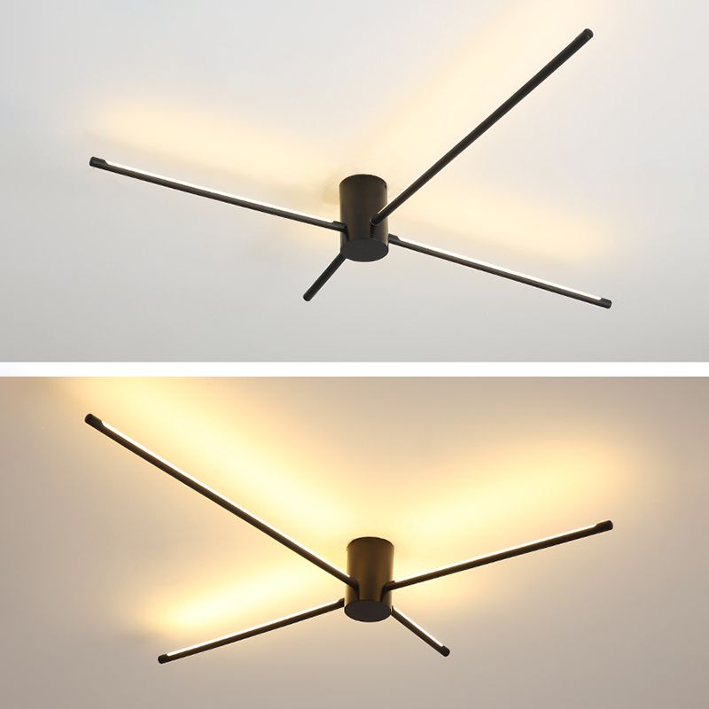 Strips Halbbündige Deckenleuchte Moderner Metall-LED-Deckenleuchte für halbbündige Montage