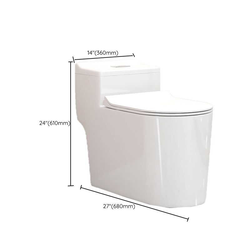 Modern Floor Mounted Toilet White Slow Close Seat Included Toilet Bowl for Washroom