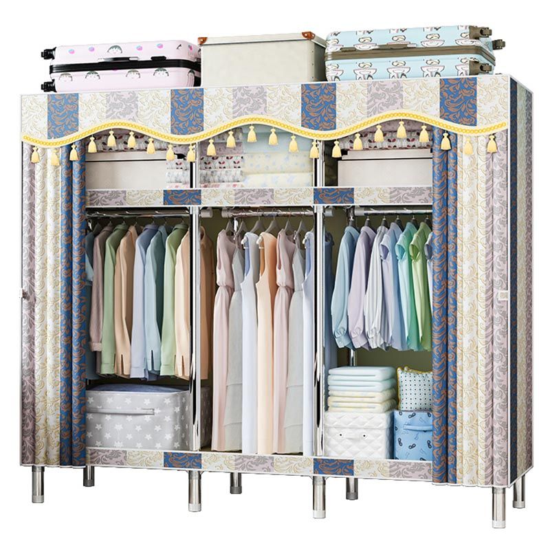 Contemporary Wardrobe Armoire Steel Wardrobe Closet with Legs