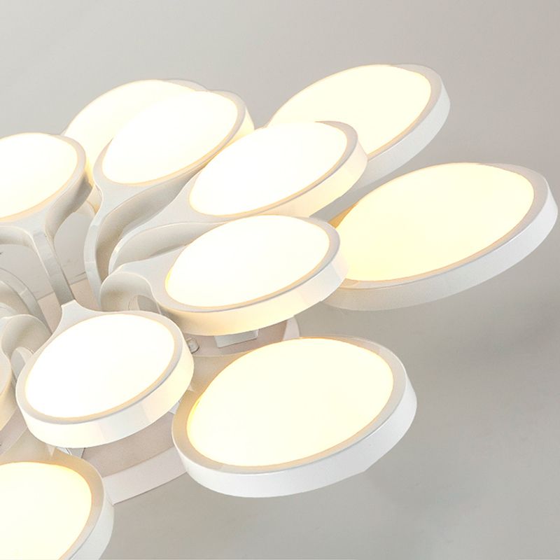 Minimalismo moderno Sputnik lámpara de techo acrílico sombra montaje empotrado luz para sala de estar