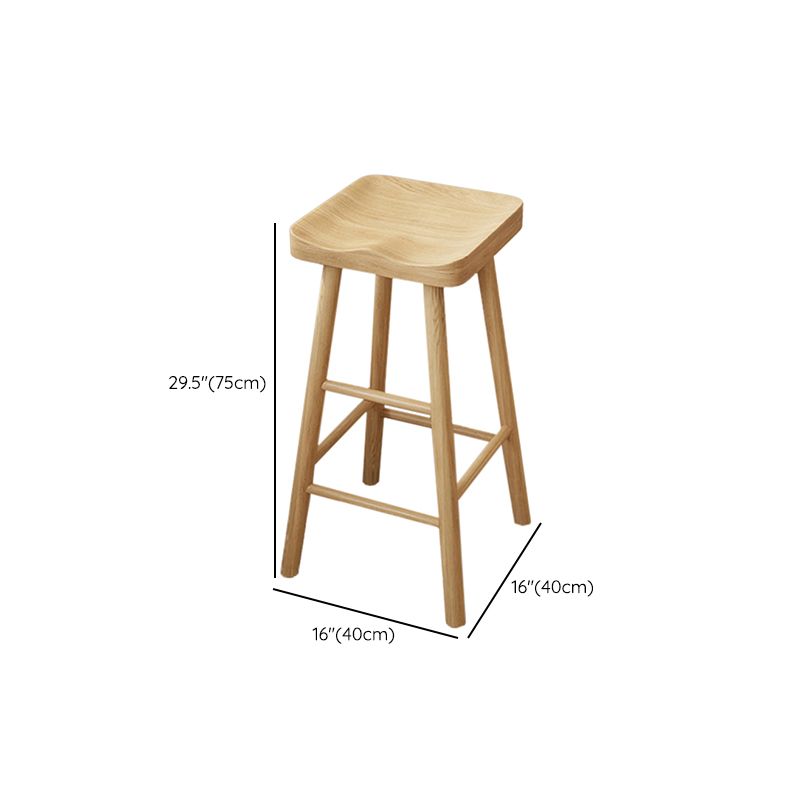 Modern Double Pedestal Bar Table Set 1/2/3 Pcs Solid Wood Bar Table and Backless Stools