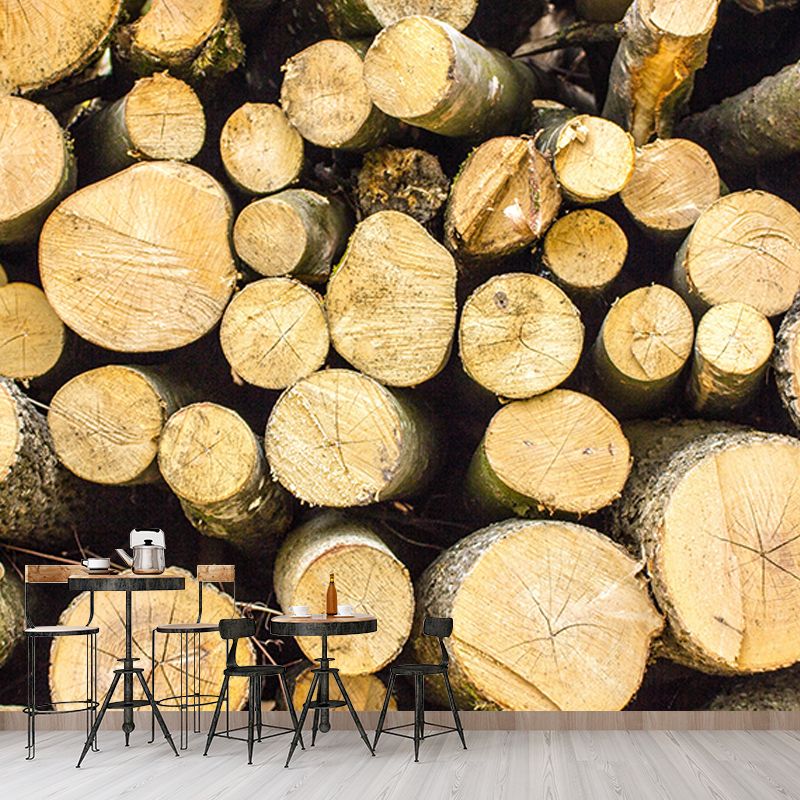 Wood 3D Industrial Style Wood Texture Mural Mildew Resistant Wall Decor