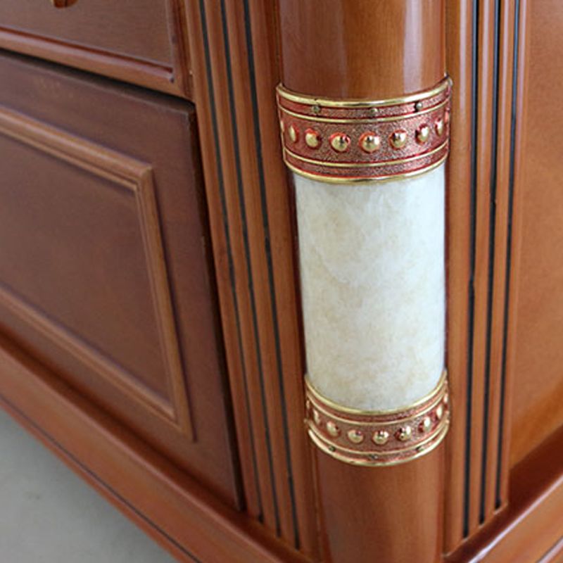 Square End Table with Drawer Traditional Sofa Side End Table for Living Room