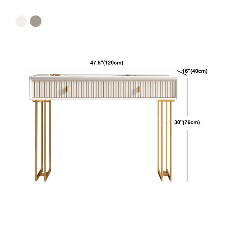 29.92" High Vanity Table with Drawers Stone Top Make-up Vanity