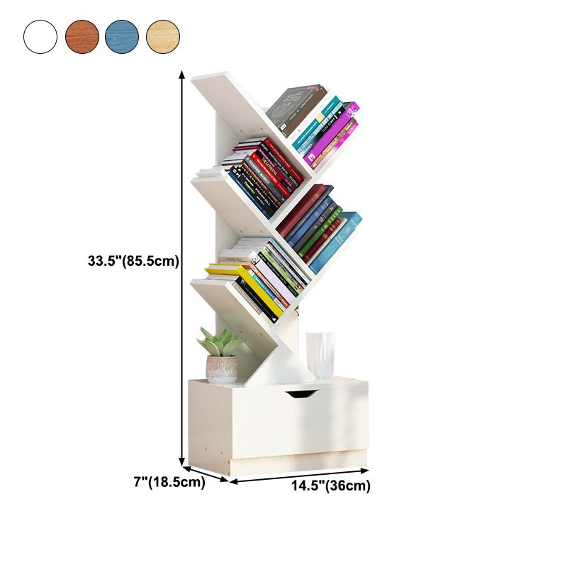 Contemporary Manufactured Wood Bookcase Closed Bookshelf for Study Room