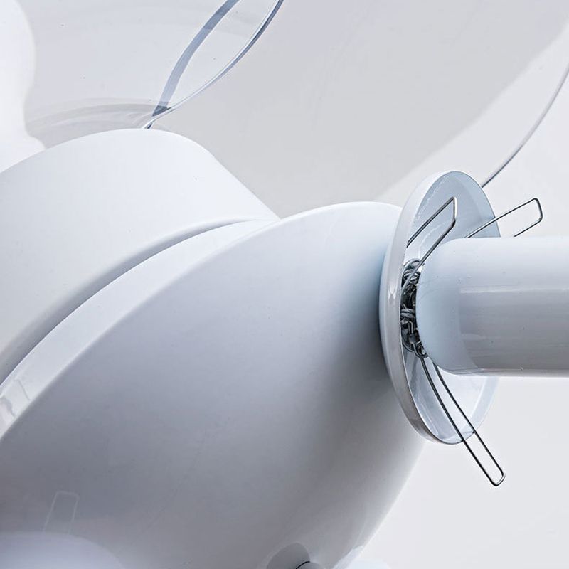 Amber Glass Ball ventilator Lichte armatuur Kinderstijl 3 lampen Wit semi -spoelplafondlicht