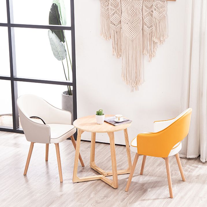 Silla de restaurante escandinavo con respaldo abierto, acabado mate, tapizada (juego de 2)