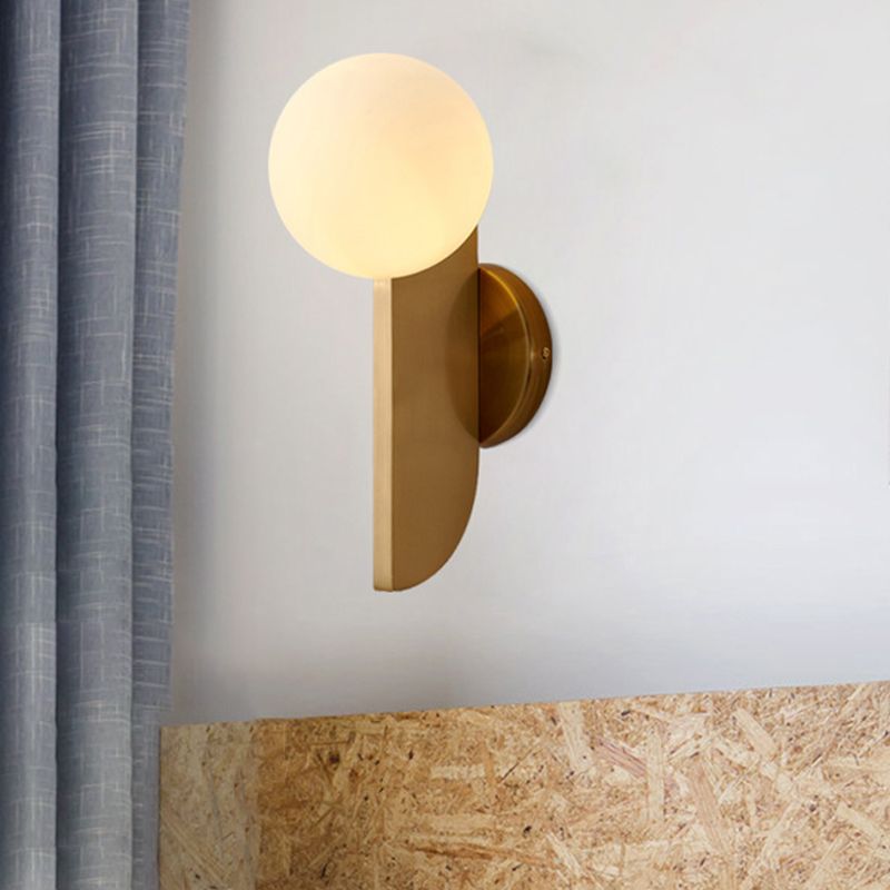 Ball Wall Sconce Lighting Modern Style Glass 1 Light Wall Mounted Light