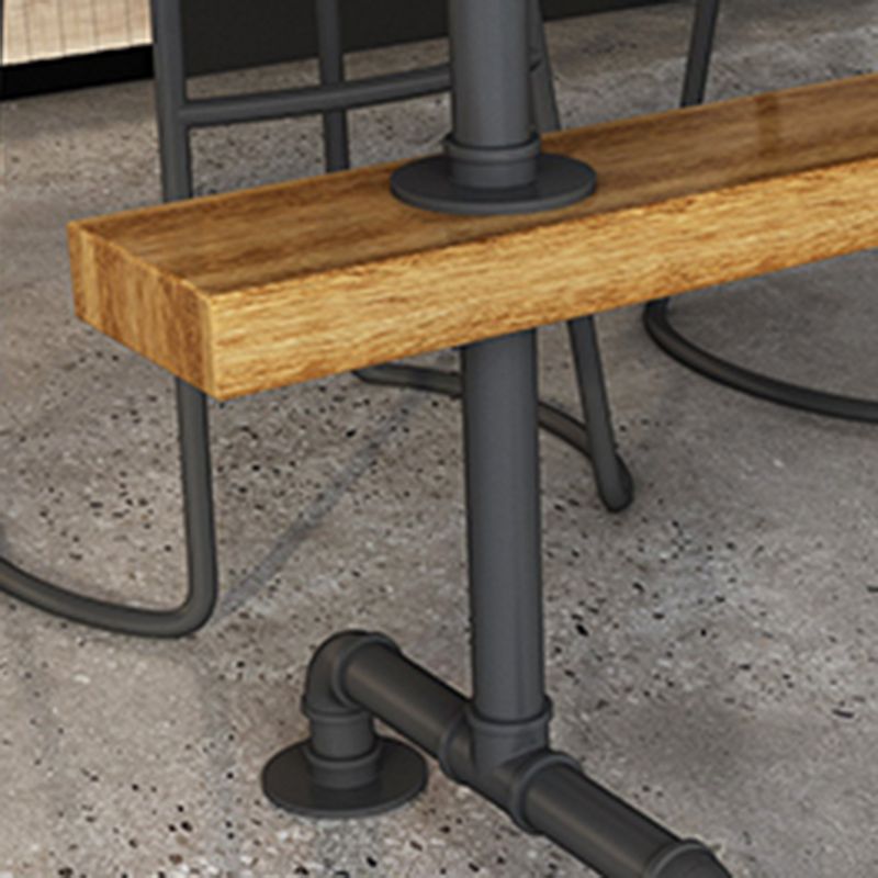 Indoor Industrial Bar Stool Table Metal and Wood Bar Dining Table