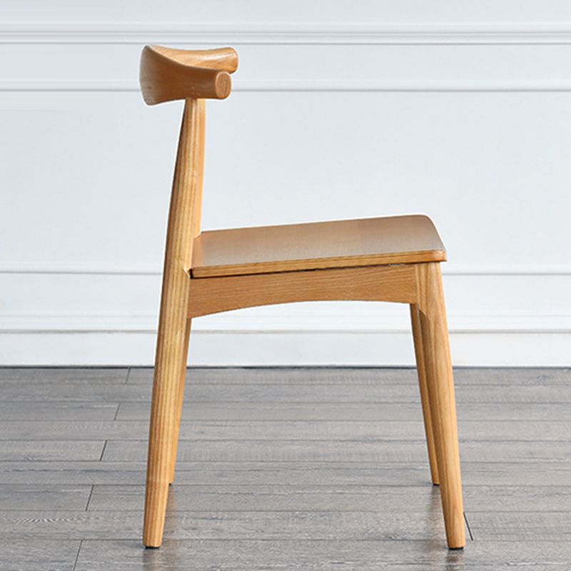 Solid Wood Open Back Side Chair Industrial Dining Side Chair