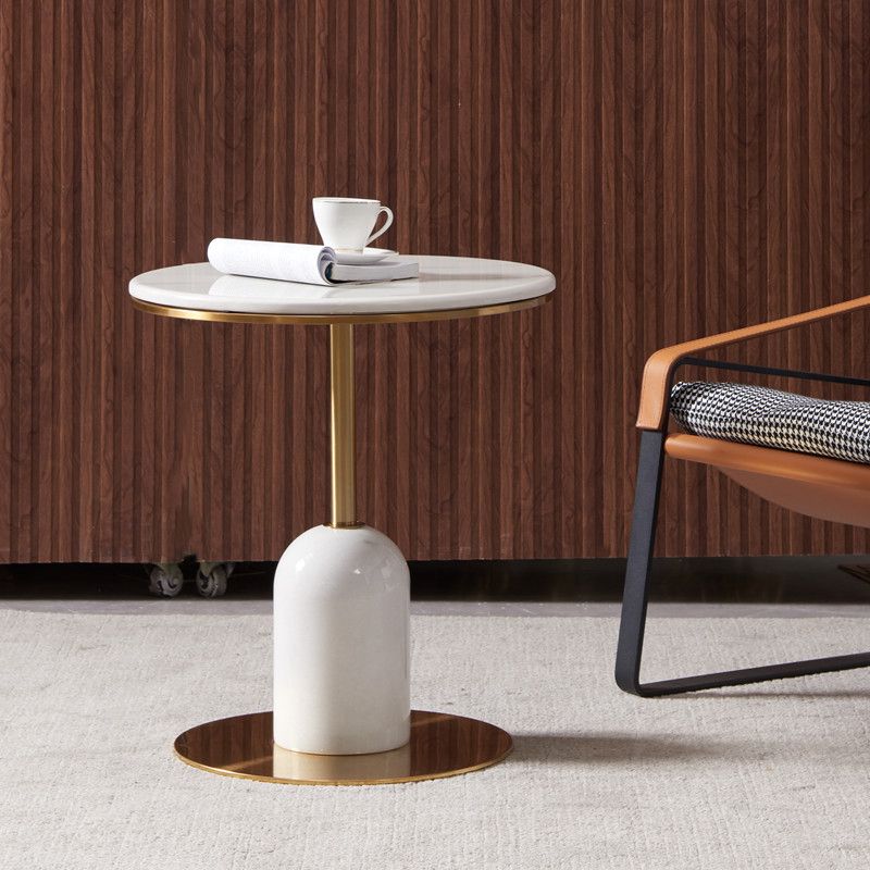 Gorgeous Square Steel Trestle End Table with no Wheel for Living Room