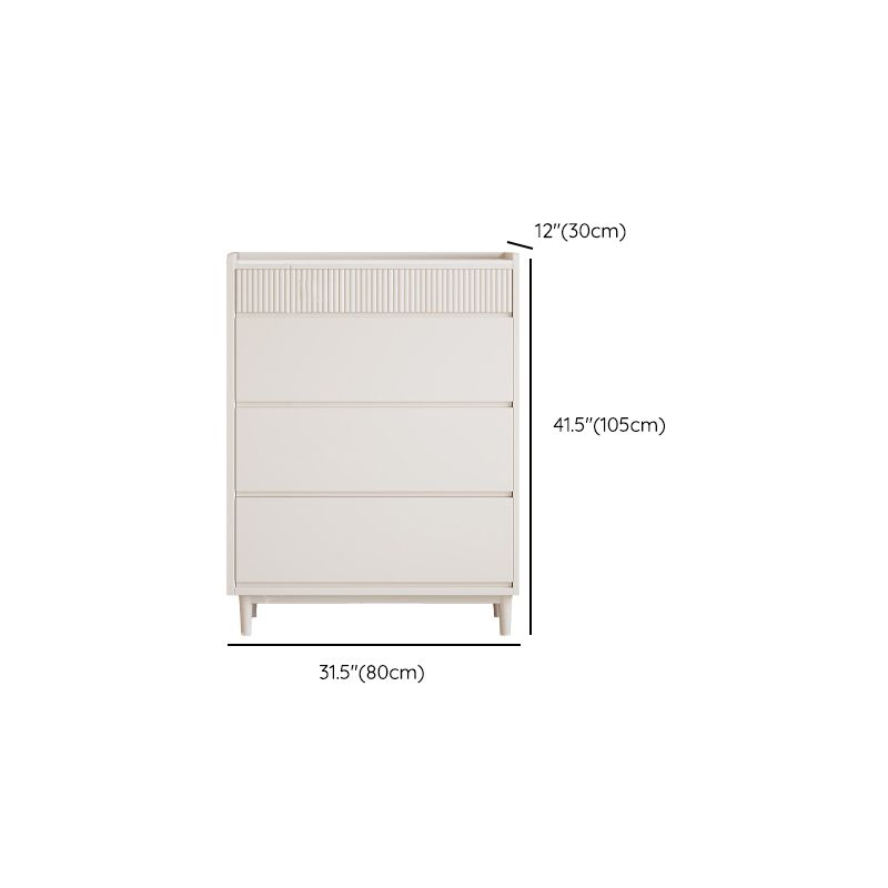 Contemporary Dresser White Storage Chest Dresser with Drawers