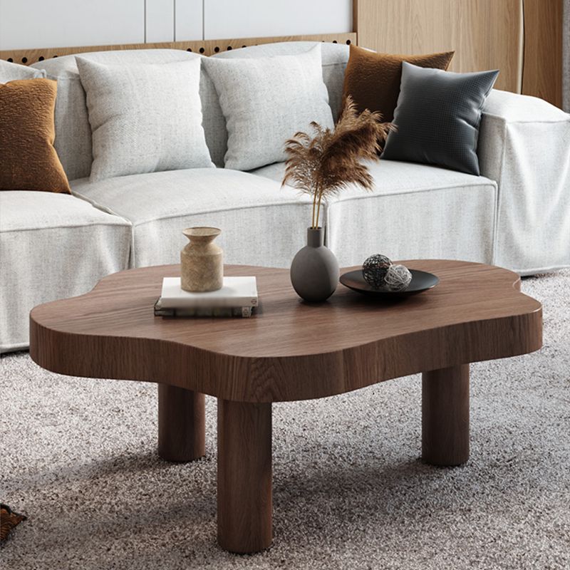 Modern Style Black/white/walnut/wood Free Shape Coffee Table with Solid Wood
