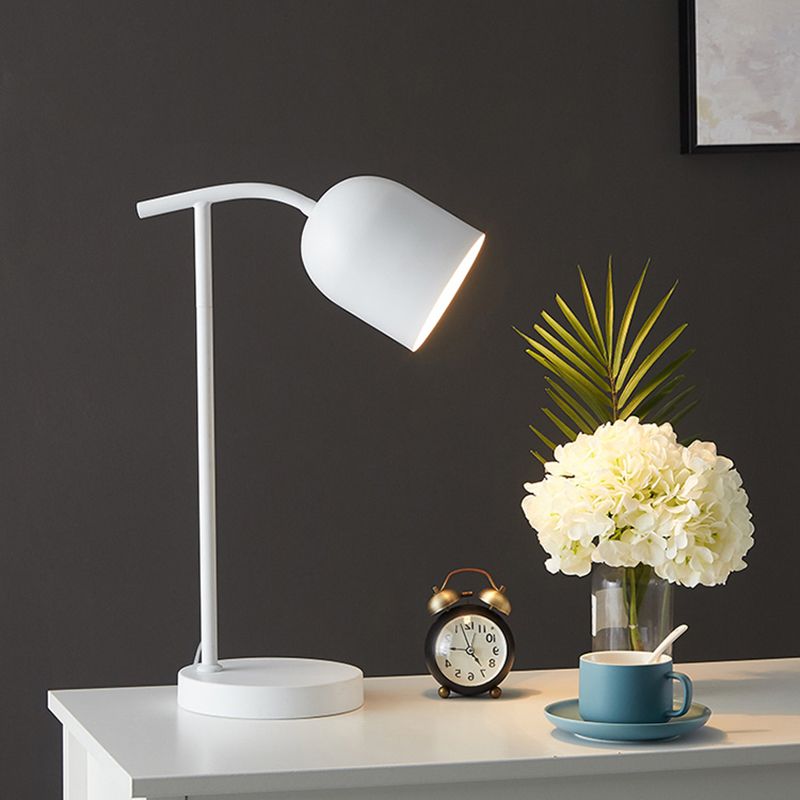 Blanc / noir / jaune finition Bell Lighting Macaron LED Metallic Reading Livre Light for Bedside