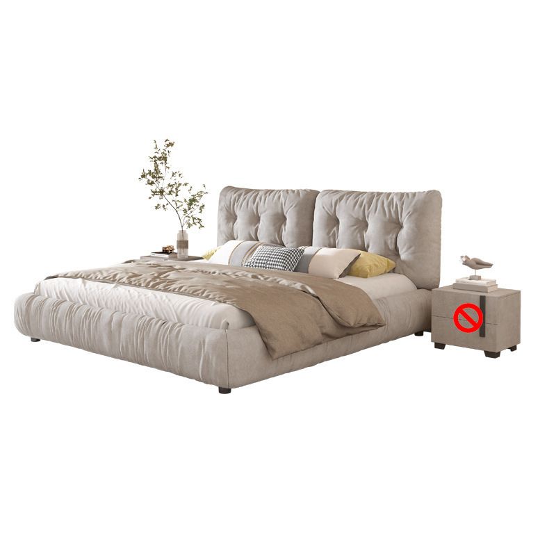 Modern Bed Frame Foam Standard Bed with Upholstered Headboard