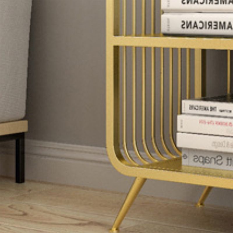 Glam Closed Back Shelf Bookcase Metal Book Shelf for Study Room