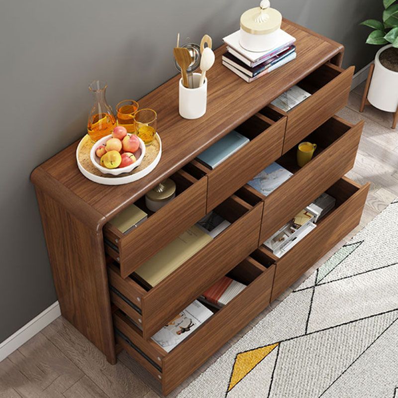 Bedroom Dresser Modern Solid Wood Storage Chest with Drawers