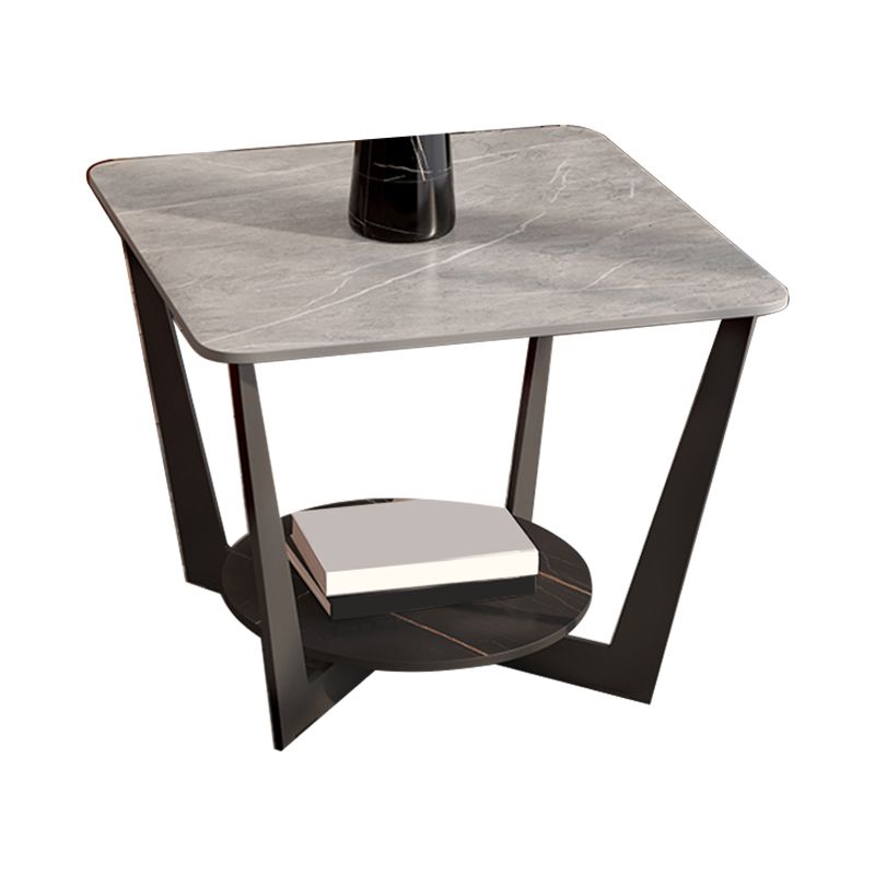 Slate Cross Legs Corner Table Modern Square Sofa Side End Table