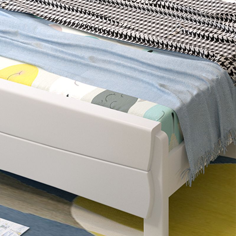 Contemporary Wood Panel Standard Bed, Rectangular Headboard Bed