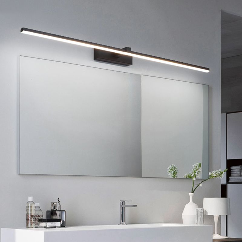 Lampade per pareti di vanità a LED nero Light MODER MODER MODER MODERA ANTERIORE con tonalità silicone