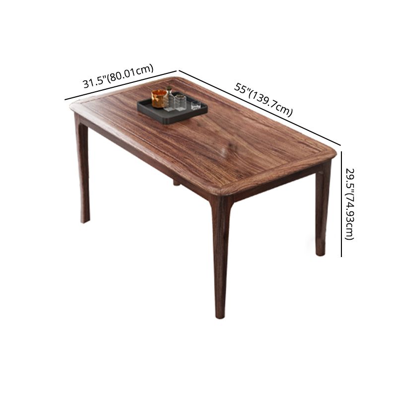 Modern Kitchen Solid Wood Dining Furniture Set with Rectangle Top Formal Dining Room Table Set